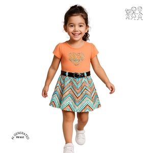 Lilt Peach Top with Heart Accent